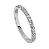 AURORA - One third alliance ring in white gold